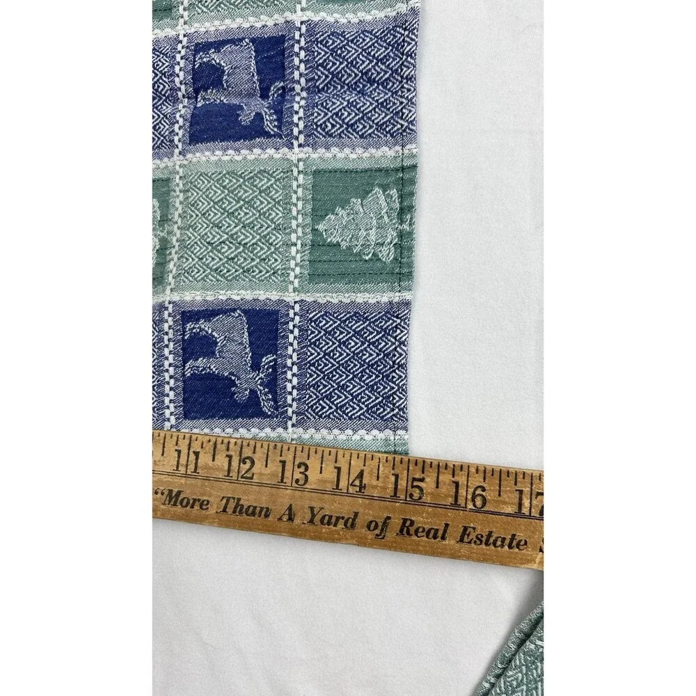 Rustic Moose Pine Tree Tablecloth Napkins Set Lodge Cabin Cotton 52x84